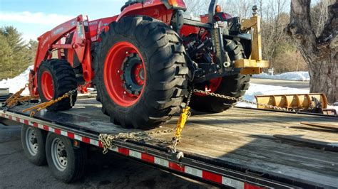 hauling skid steer chain and binders|load binders for transportation.